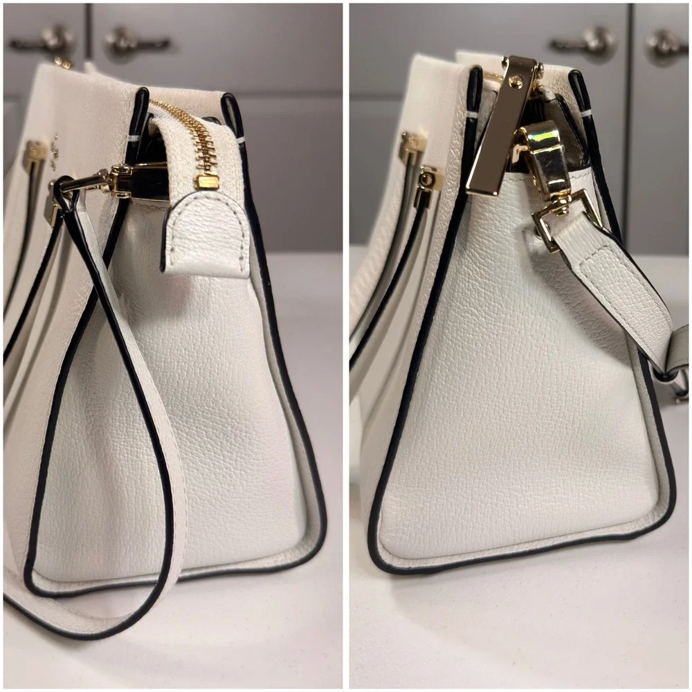 Kate Spade Bette Concord Street Bright White Leather Satchel Crossbody Bag